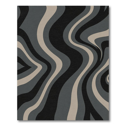 Monochromatic Swirl Wave Rug