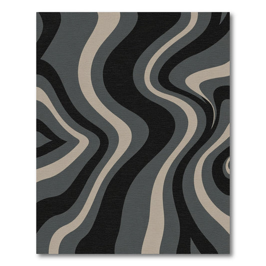 Monochromatic Swirl Wave Rug