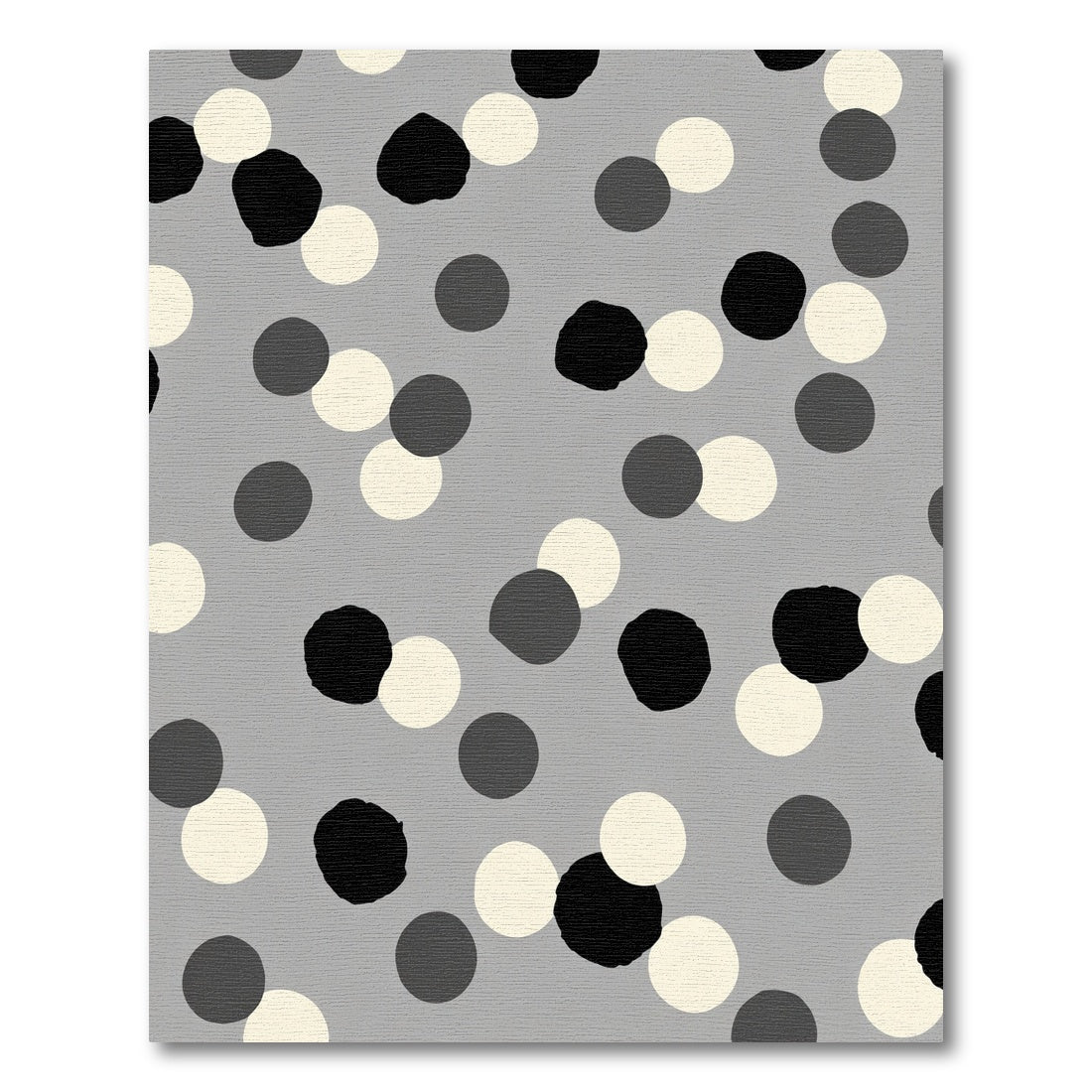 Modern Gray Polka Dot Scatter Rug