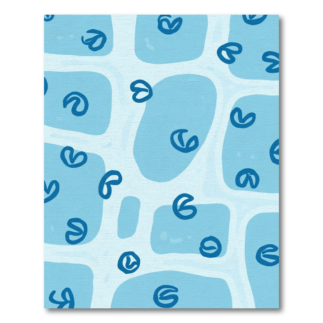 Light Blue Organic Swirls Rug