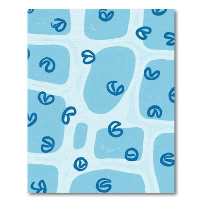 Light Blue Organic Swirls Rug