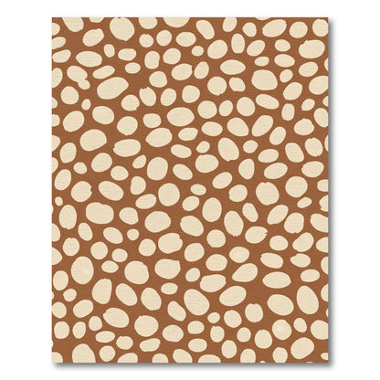 Brown Cream Pebble Scatter Rug