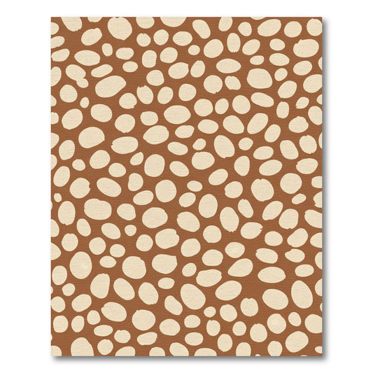 Brown Cream Pebble Scatter Rug