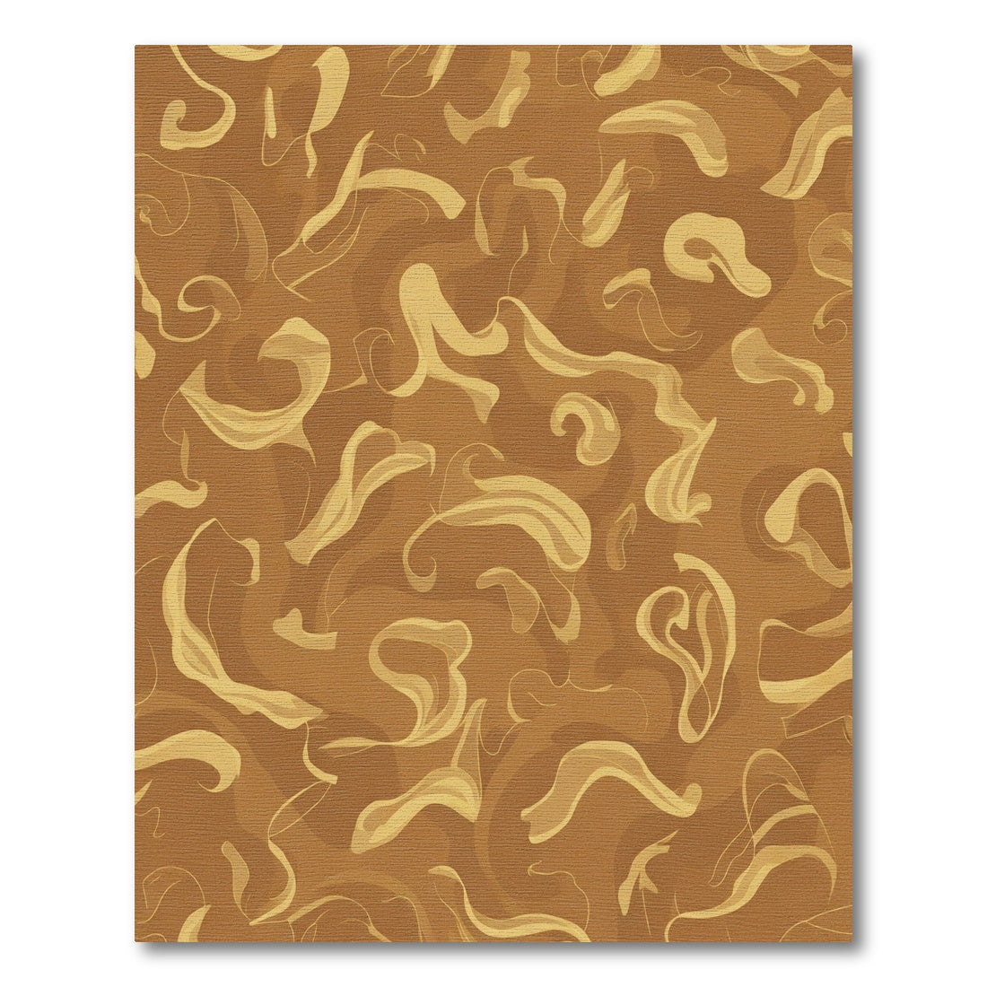 Earthy Brown Swirl Abstract Rug
