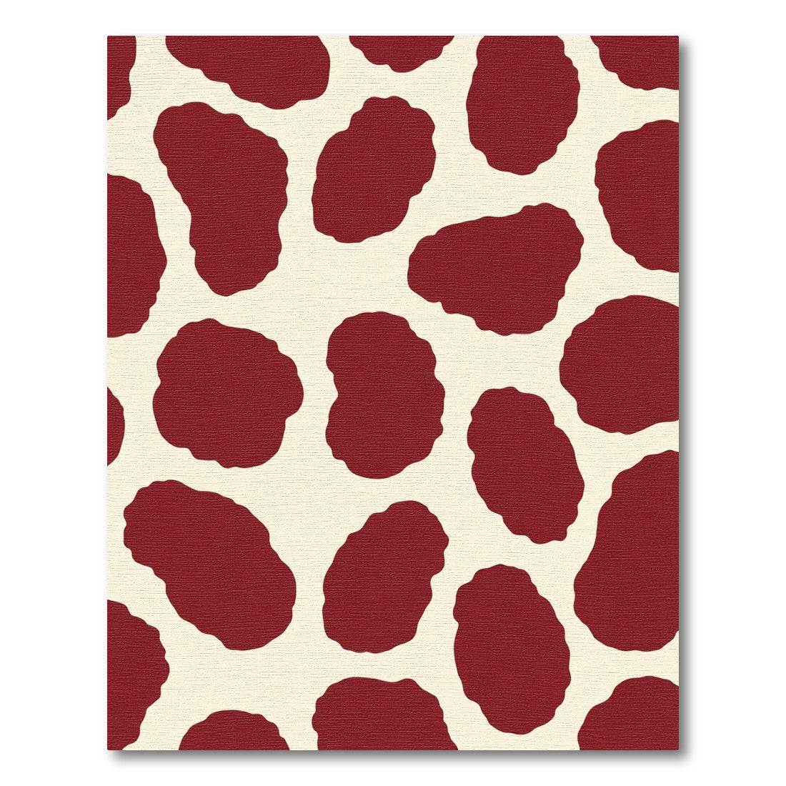 Crimson Spots Abstract Shapes Rug
