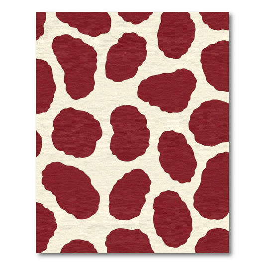 Crimson Spots Abstract Shapes Rug