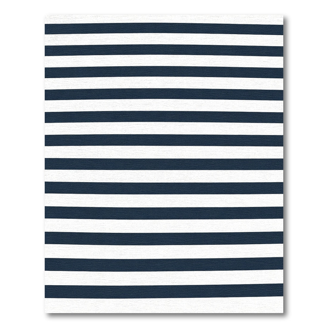 Classic Navy White Horizontal Stripes Rug