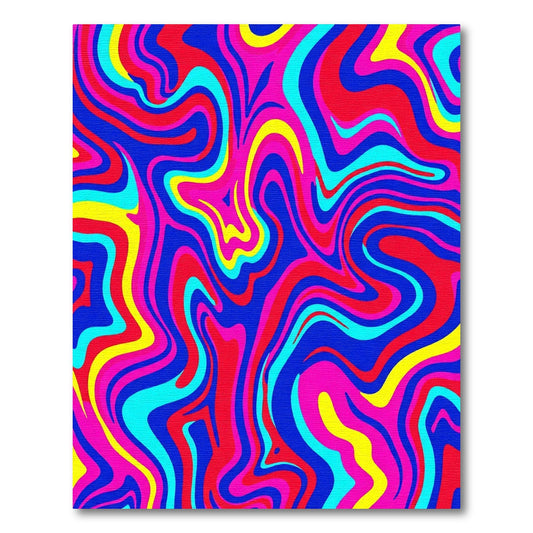 Electric Swirls Bright Abstract Colors Rug