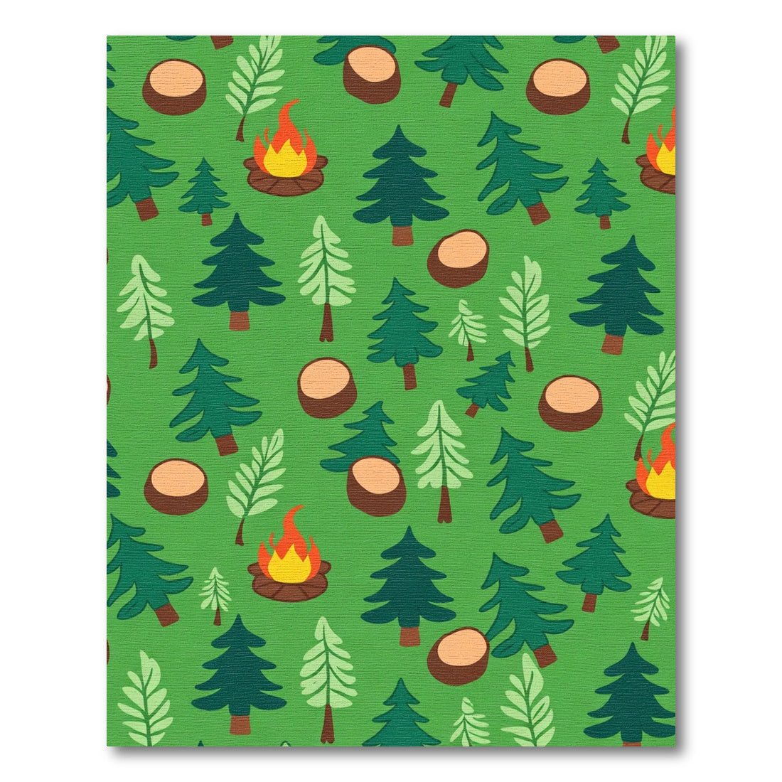 Campfire Forest Tree Woodland Scene Rug