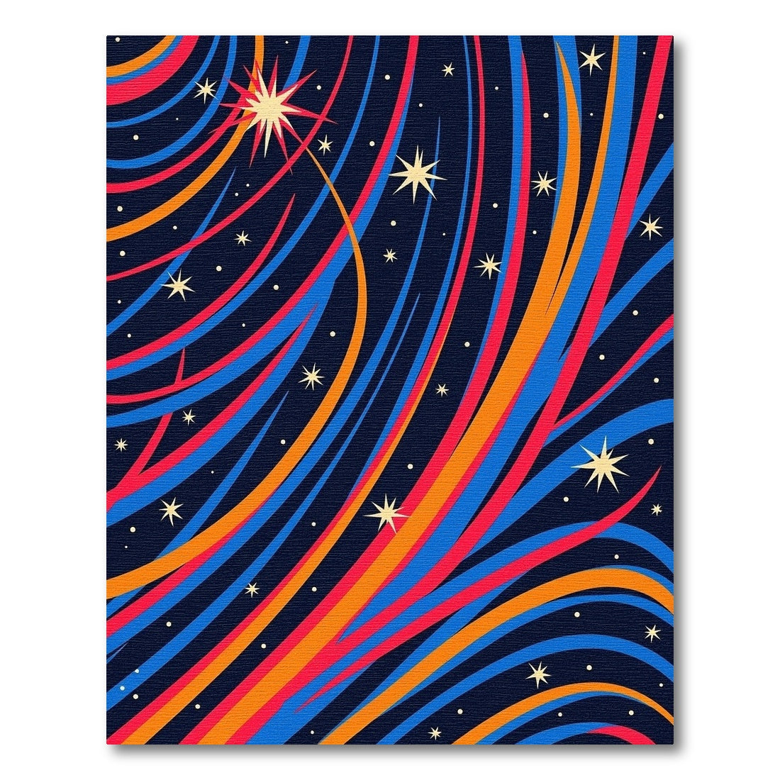 Vibrant Cosmic Swirling Stars Rug