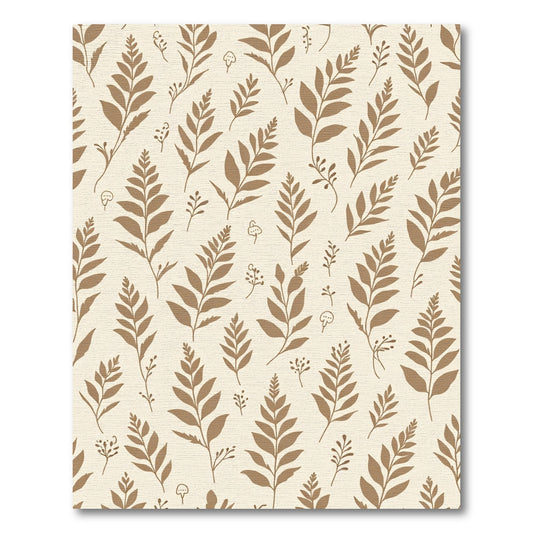 Brown Botanical Branch Meadow Rug