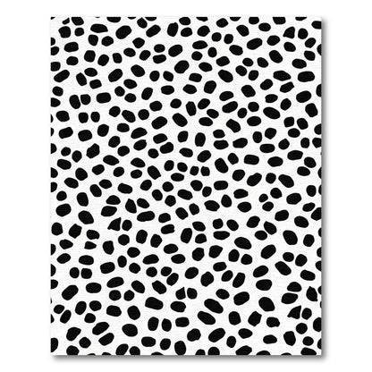 Black White Polka Dot Splash Rug