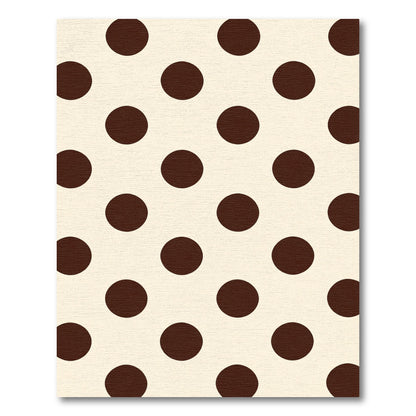 Brown Cream Polka Dots Rug