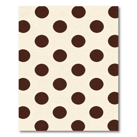 Brown Cream Polka Dots Rug