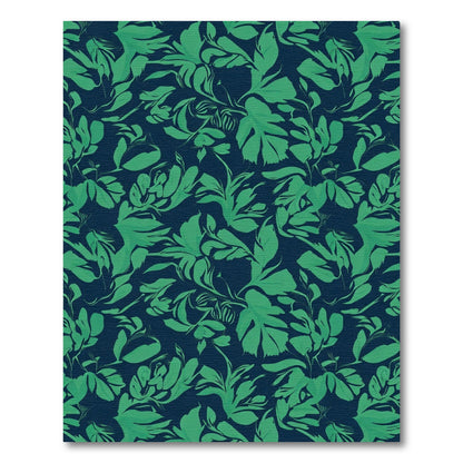 Deep Green Tropical Foliage Abounds Rug