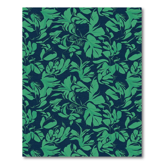 Deep Green Tropical Foliage Abounds Rug