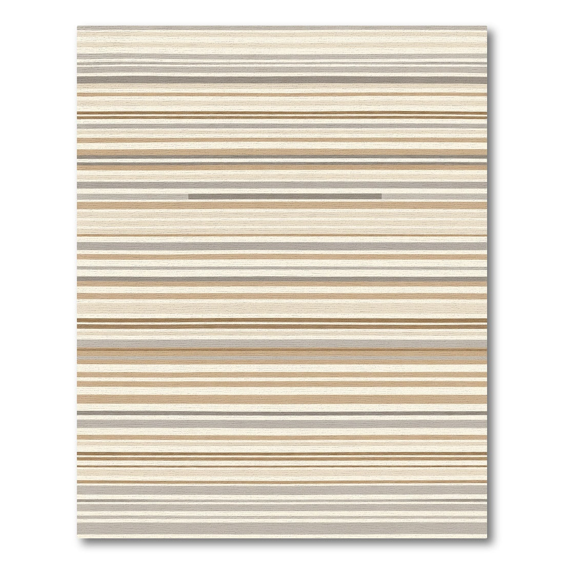 Soft Earth Tones Parallel Lines Rug