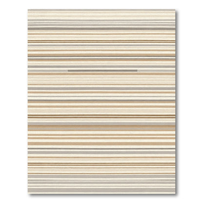 Soft Earth Tones Parallel Lines Rug