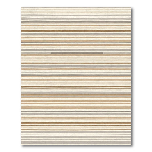 Soft Earth Tones Parallel Lines Rug