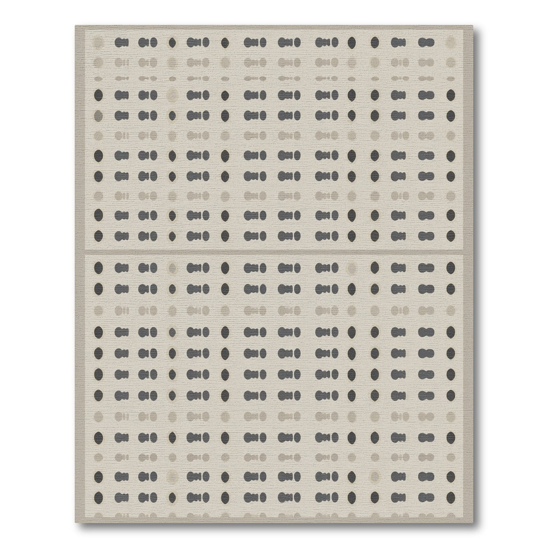 Neutral Tone Dot Grid Rug