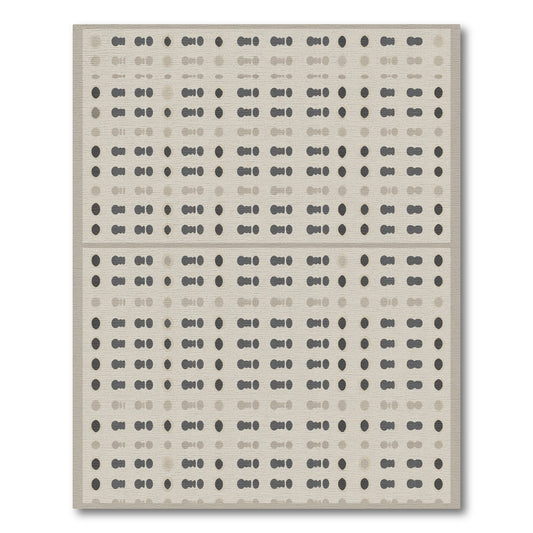 Neutral Tone Dot Grid Rug