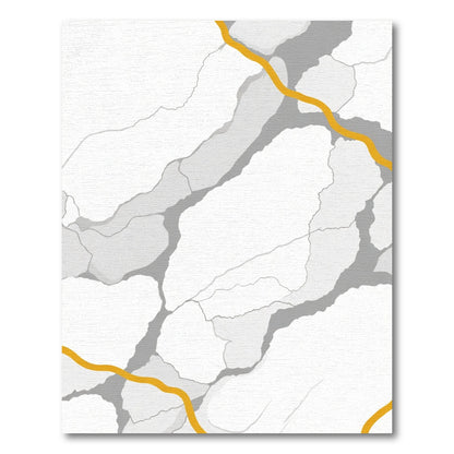 Gold Vein Marble Abstract Rug