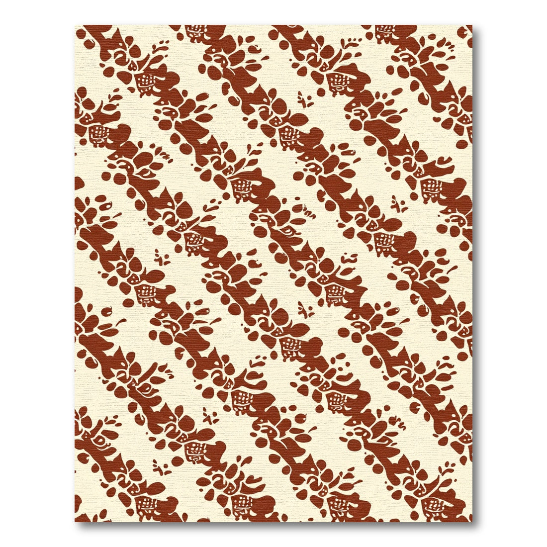 Crimson Almond Blossom Diagonal Rug