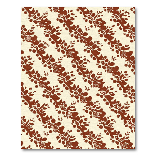 Crimson Almond Blossom Diagonal Rug