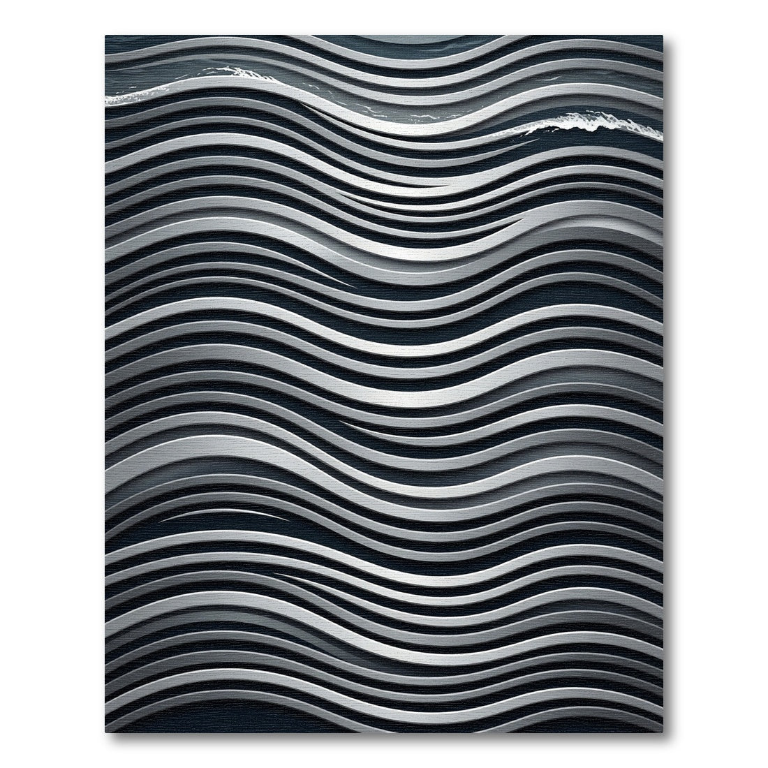 Silver Wave Contemporary Modern Rug