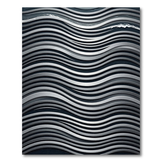 Silver Wave Contemporary Modern Rug