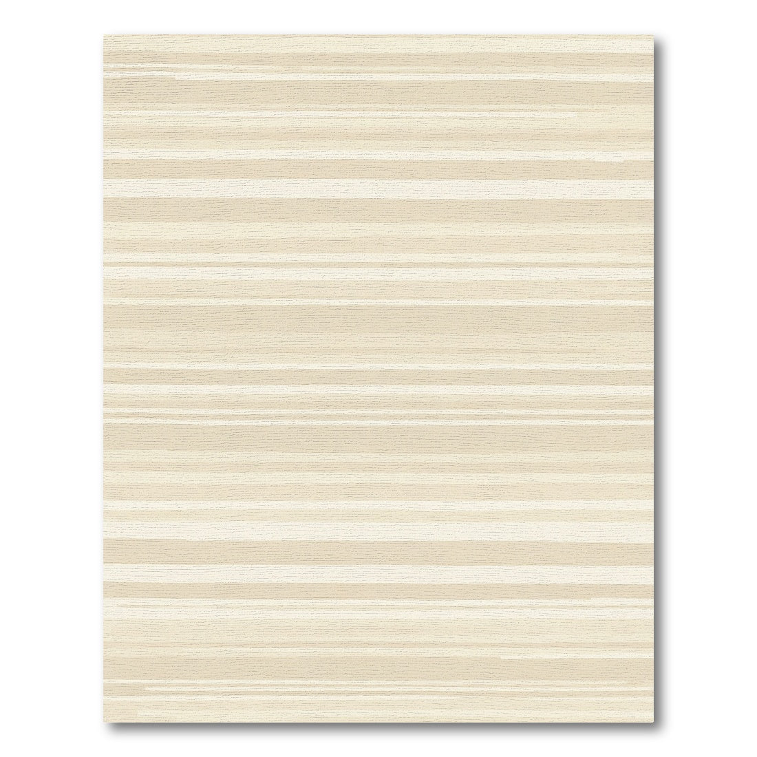 Cream Subtle Horizontal Stripe Rug