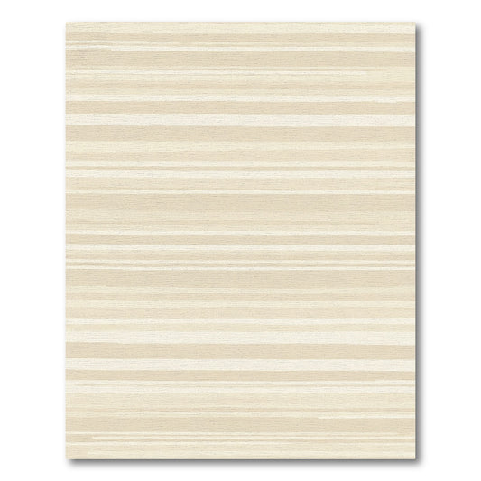 Cream Subtle Horizontal Stripe Rug