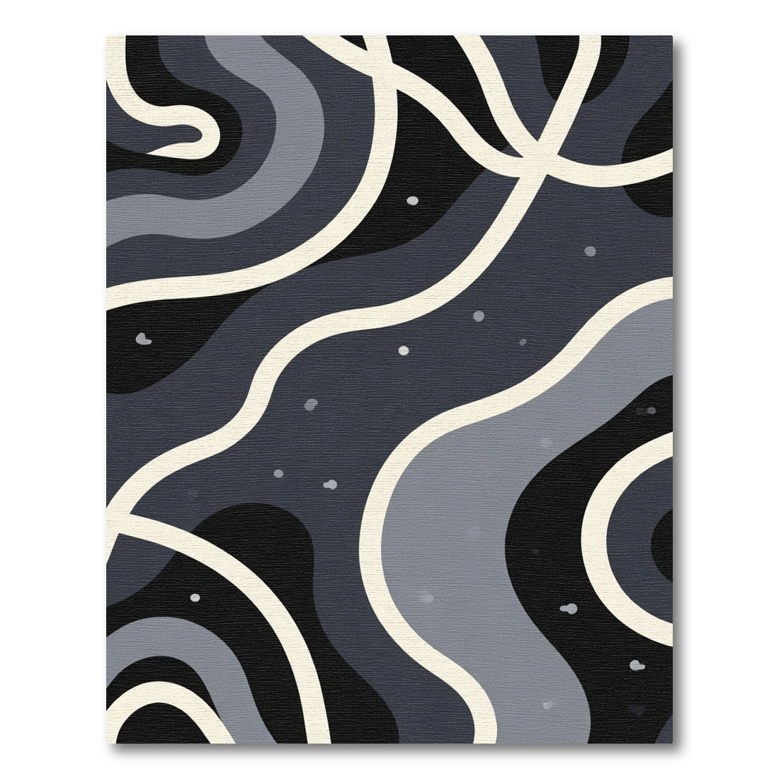 Moody Abstract Flowing Lines Rug