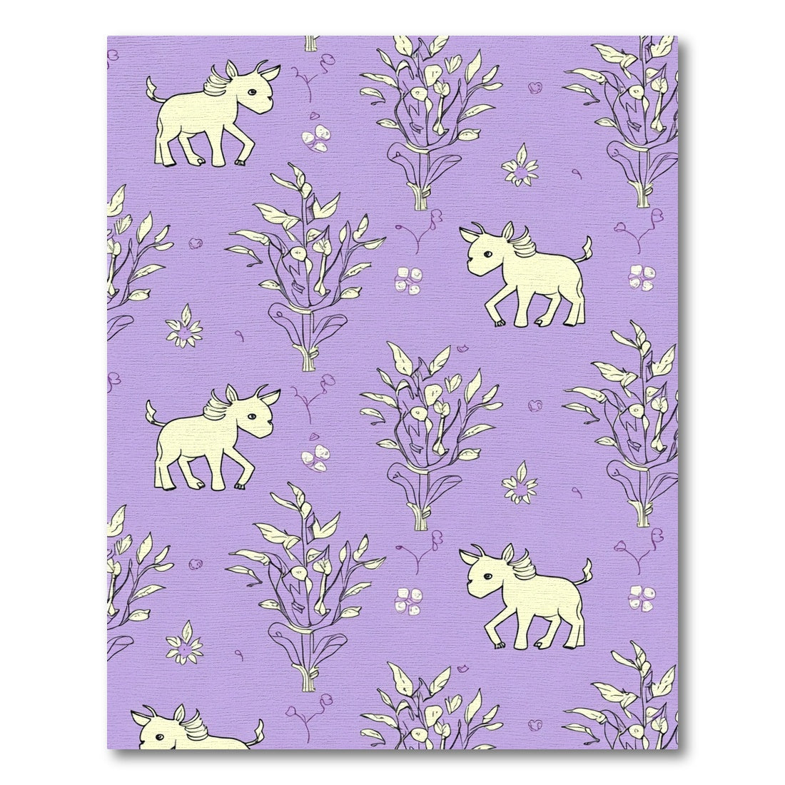 Lavender Unicorn Botanical Garden Rug