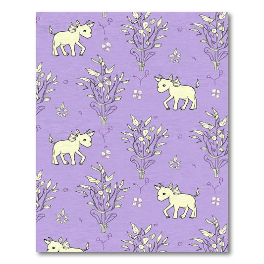Lavender Unicorn Botanical Garden Rug
