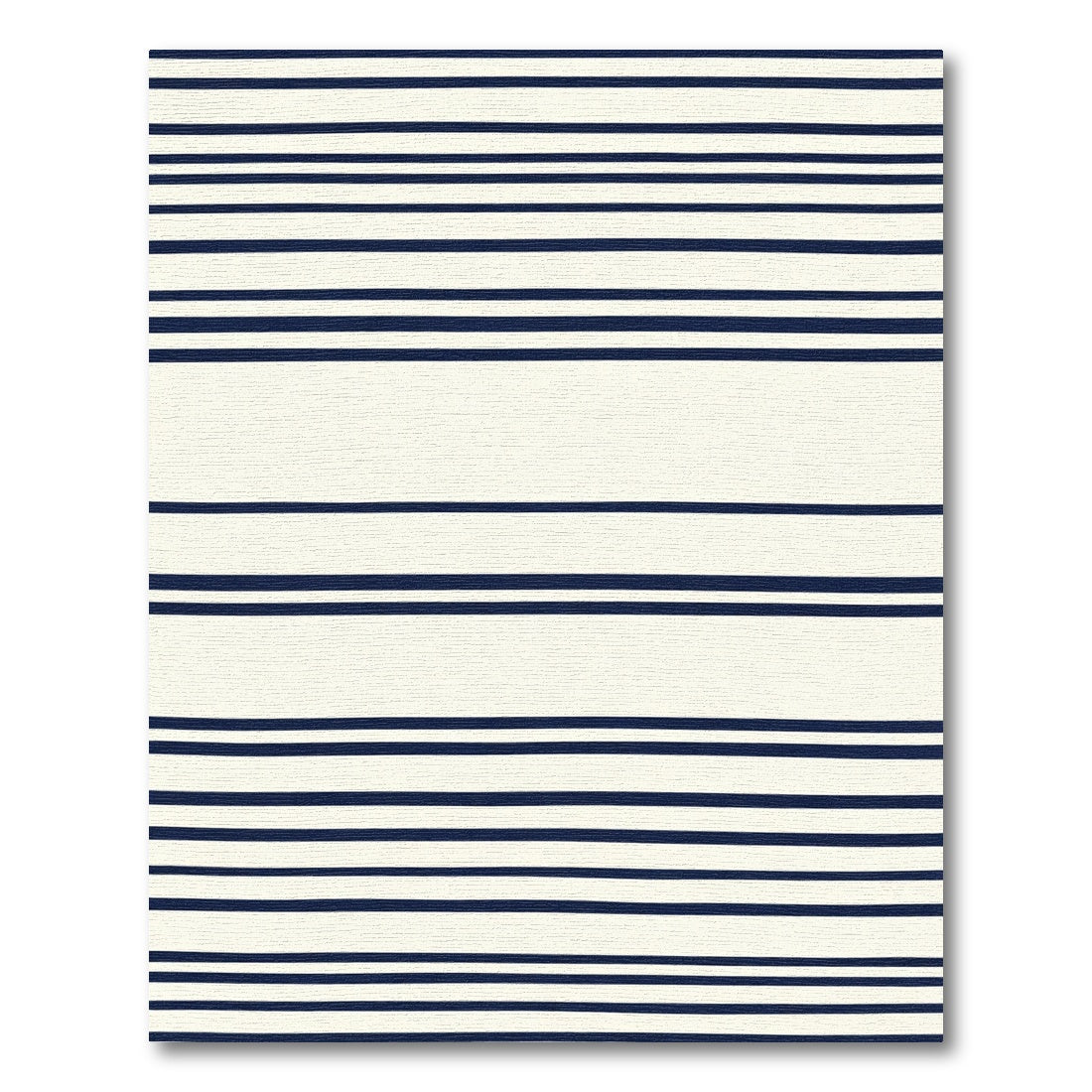 Navy Blue Horizontal Stripe Accent Rug