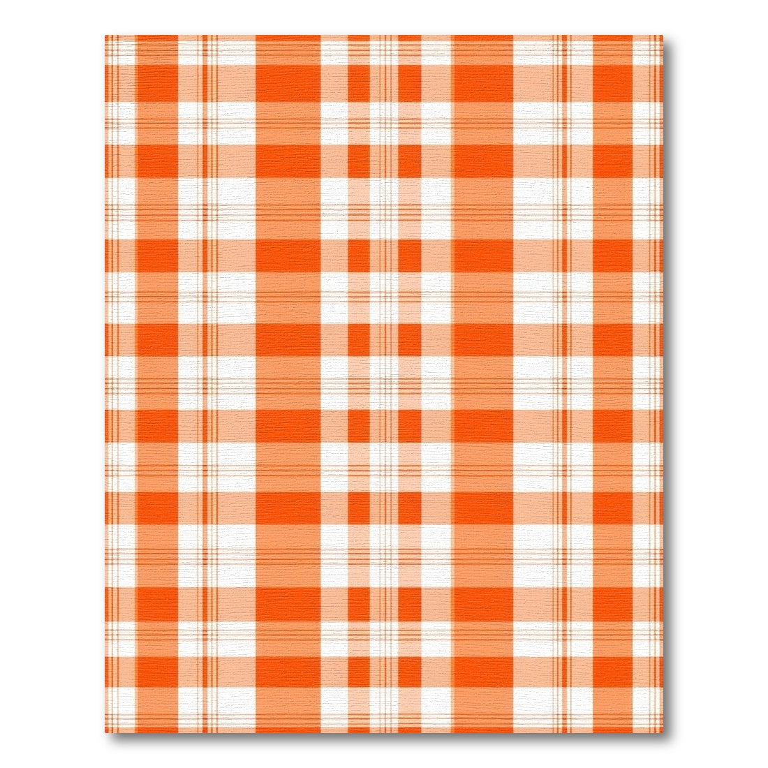 Bold Orange and White Plaid Rug