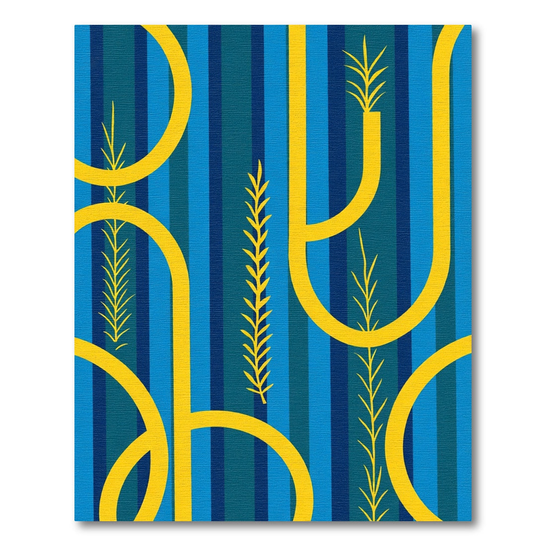 Yellow Arches and Tall Grasses Rug