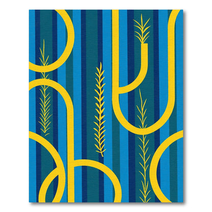 Yellow Arches and Tall Grasses Rug