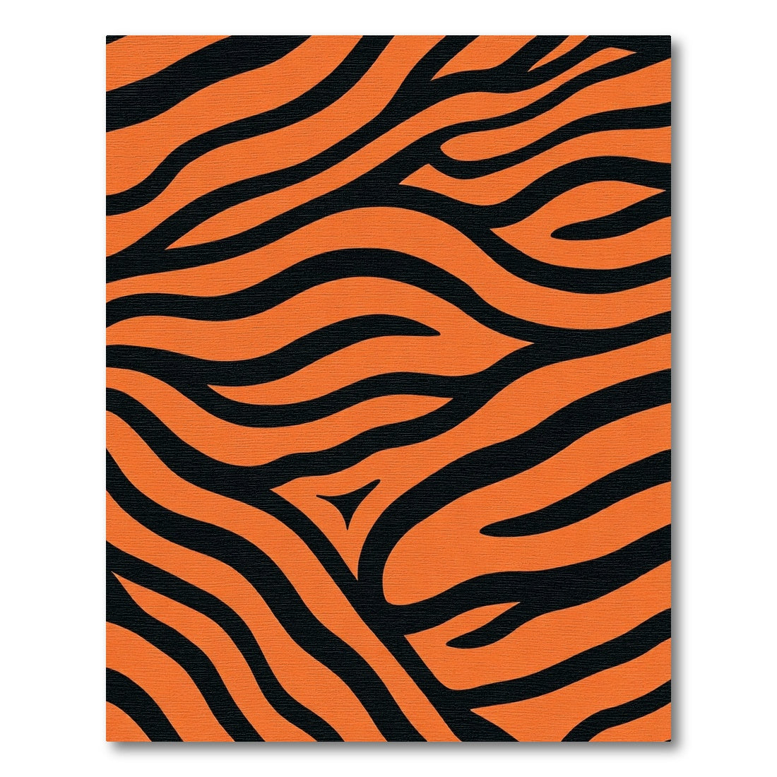 Bold Orange Black Animal Stripes Rug