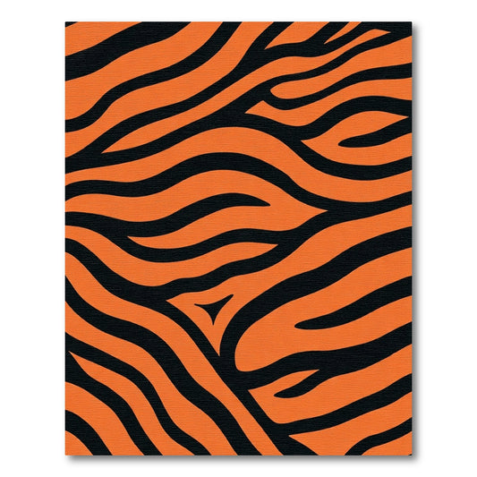 Bold Orange Black Animal Stripes Rug