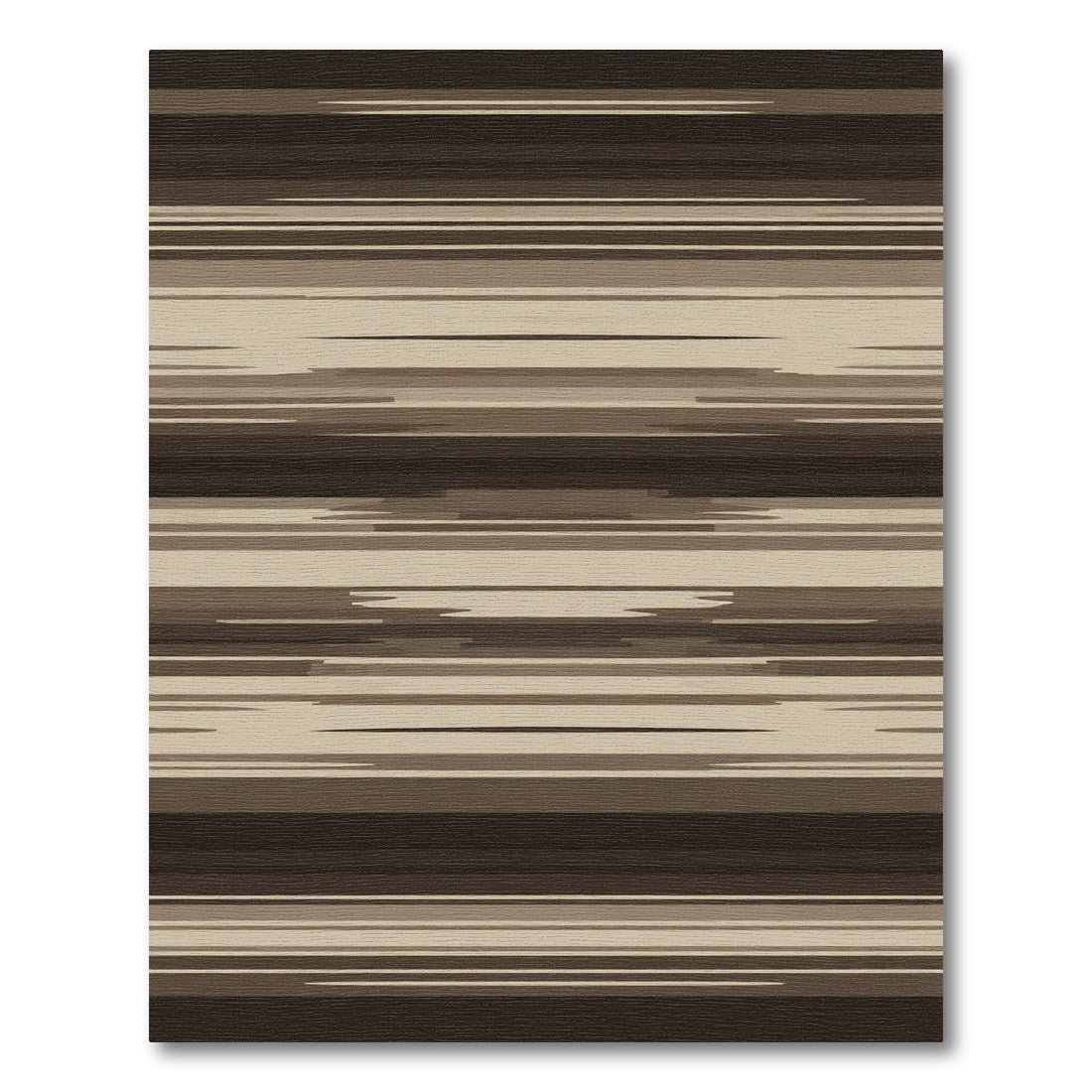 Monochrome Horizontal Stripe Abstract Rug