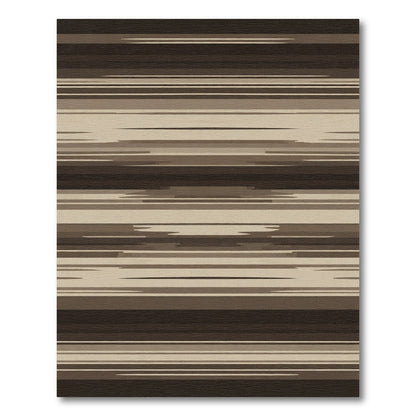 Monochrome Horizontal Stripe Abstract Rug