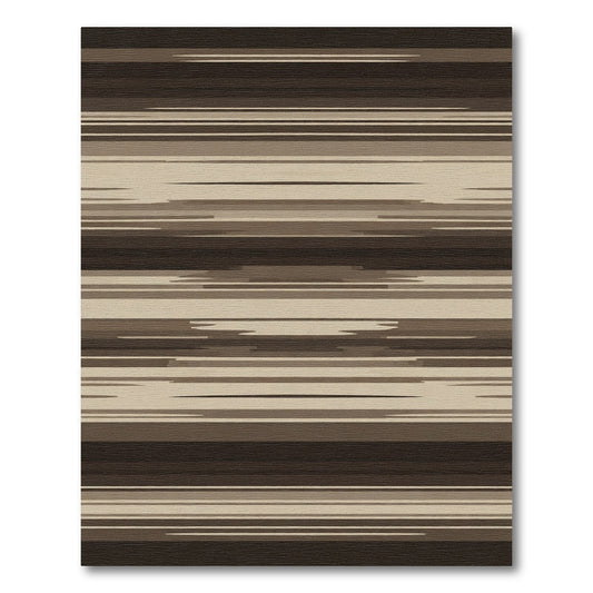 Monochrome Horizontal Stripe Abstract Rug