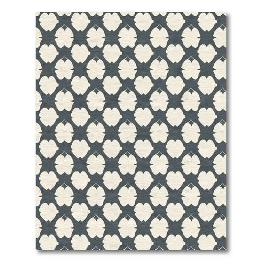 Cream Gray Abstract Trellis Rug