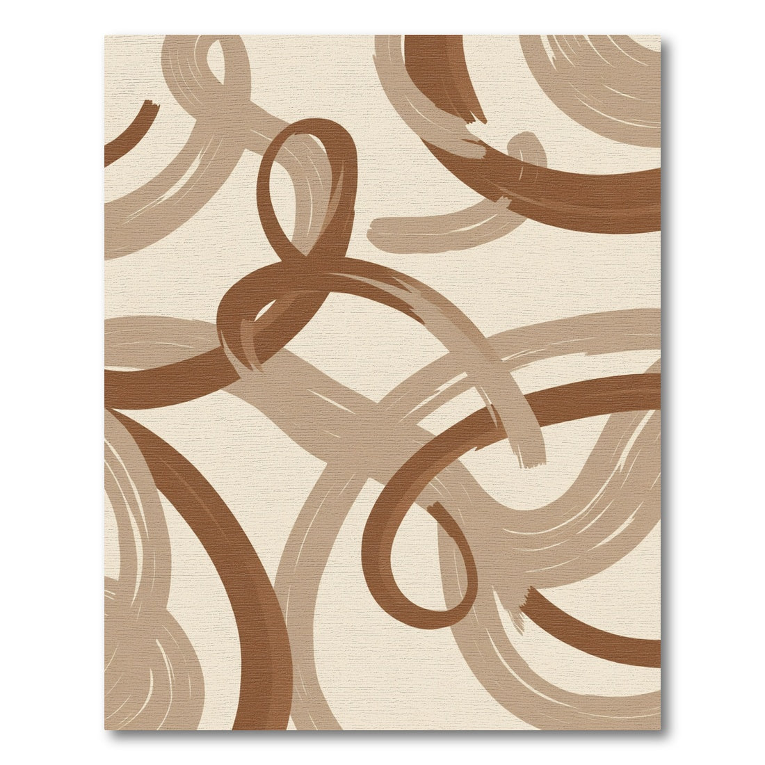 Earthy Brushstroke Swirl Rug