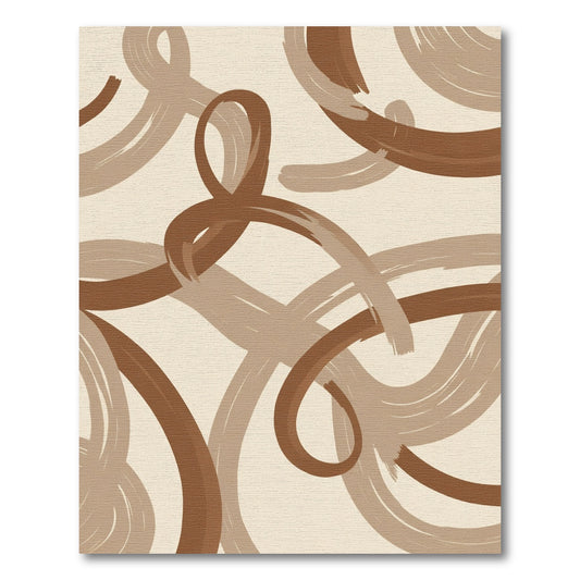Earthy Brushstroke Swirl Rug