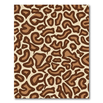 Brown Leopard Spots Abstract Rug