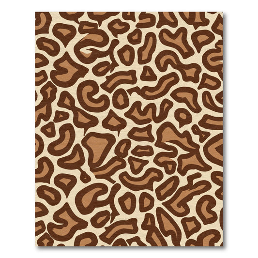 Brown Leopard Spots Abstract Rug