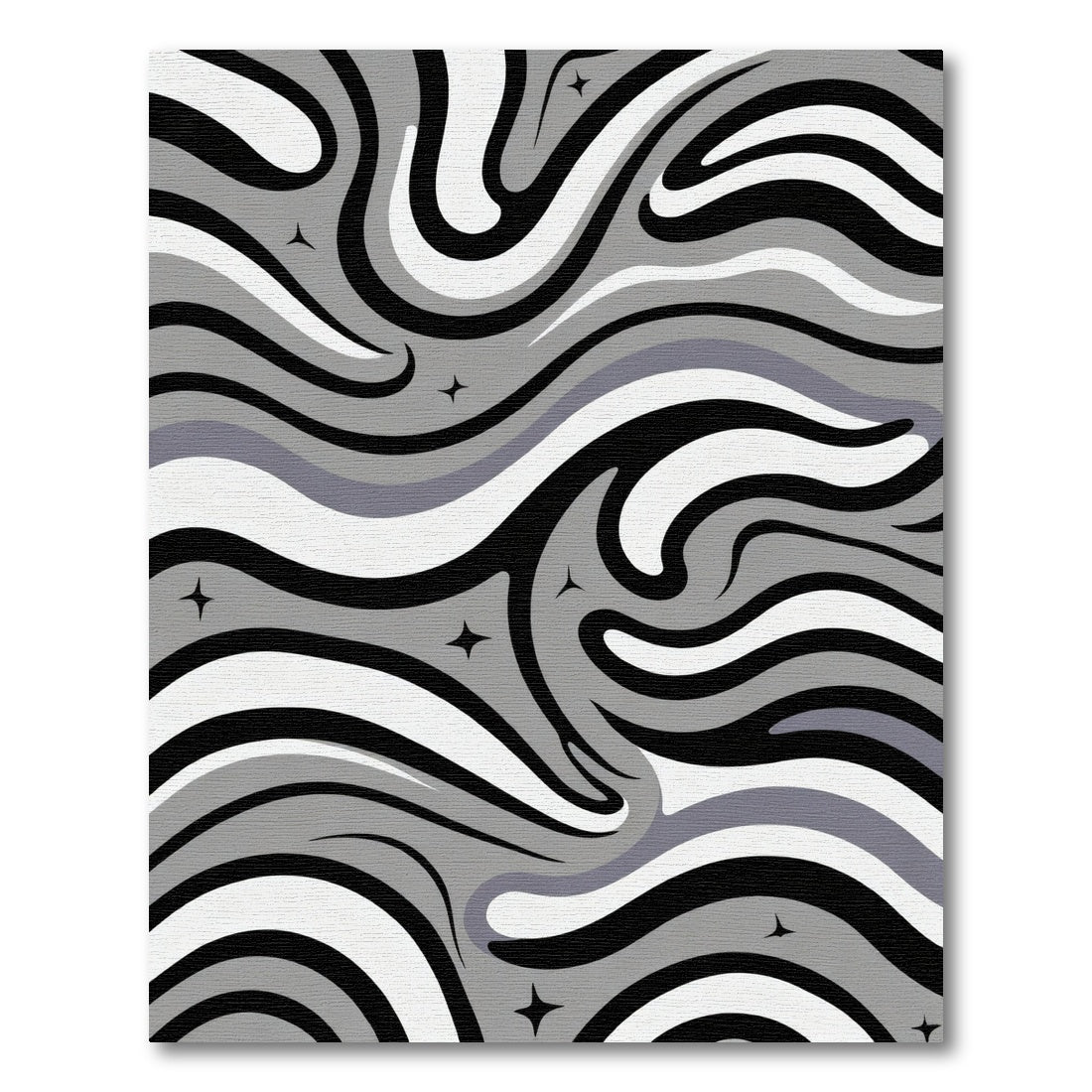 Monochromatic Swirl Starburst Rug